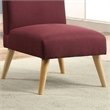 Furniture of America Lohen Fabric Upholstered Armless Chair in Purple
