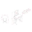 Furniture of America Prink Metal 3-Piece Kids Vanity Set in Pink and White
