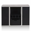 Furniture of America Vando Industrial Wood Multi-Storage Buffet in Black