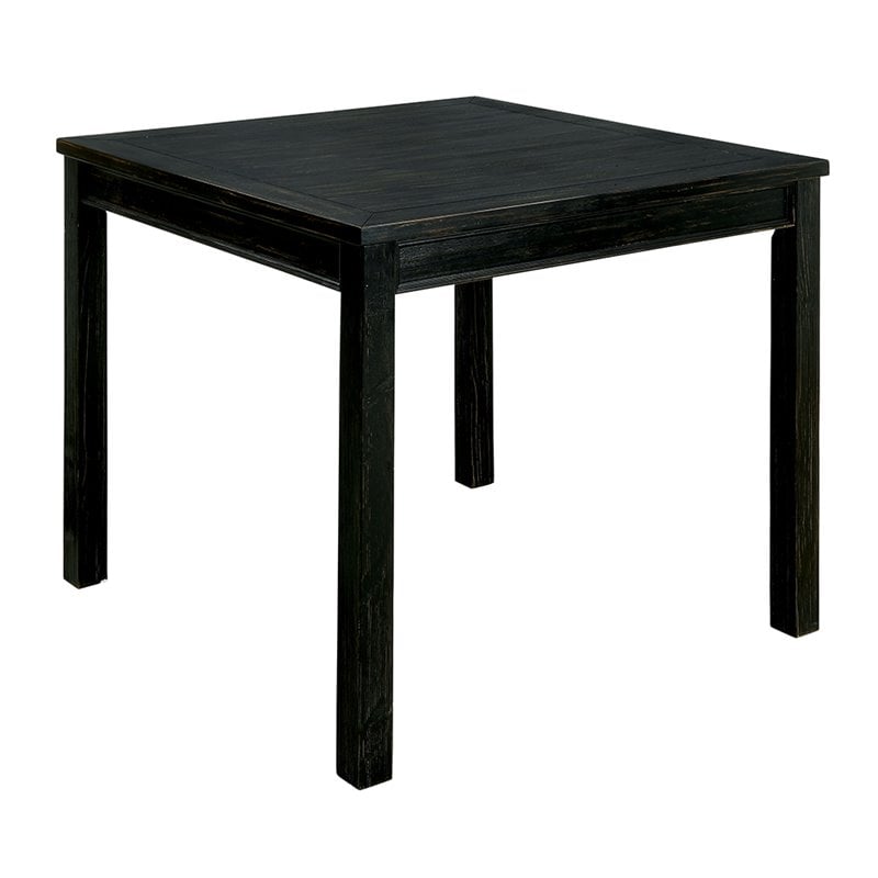Furniture of America Delilah Wood 5-piece Counter Height Dining Set in Black