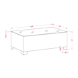 Furniture of America Condor Rattan Glass Top Patio Coffee Table in Gray