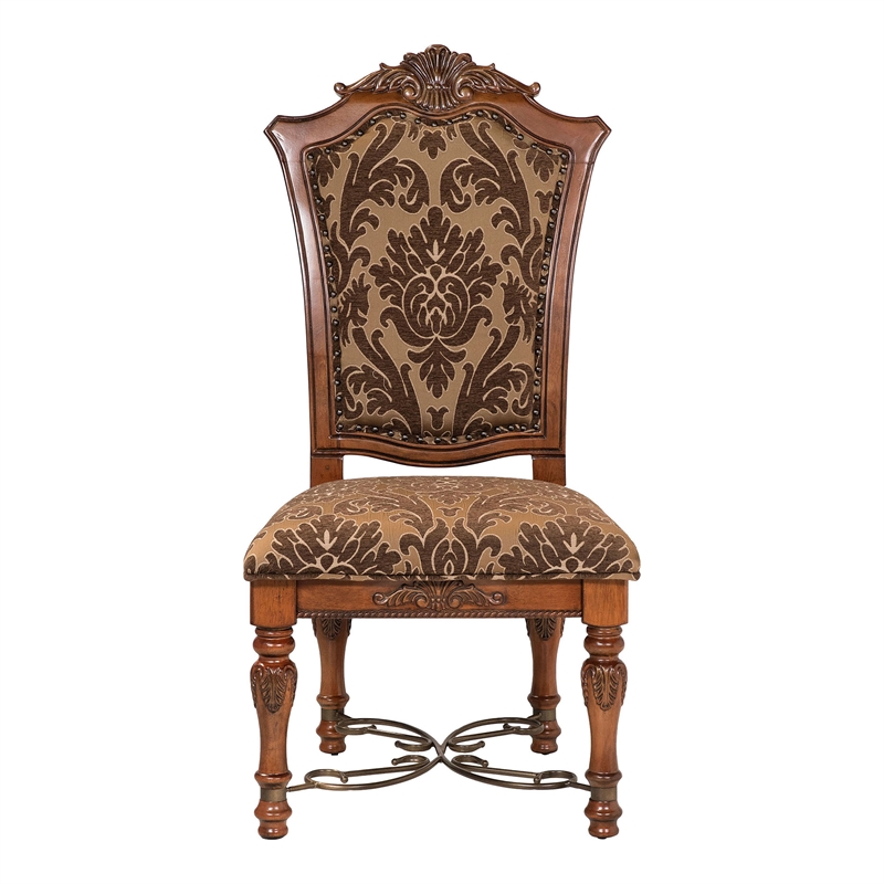 Furniture of America Eleanora Wood Dining Side Chair in Brown Cherry (Set of 2)