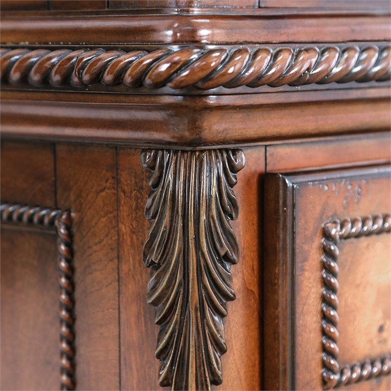 Furniture of America Eleanora Traditional Wood China Cabinet in Brown Cherry