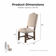 Furniture of America Kora Light Oak Fabric Dining Side Chair (Set of 2)