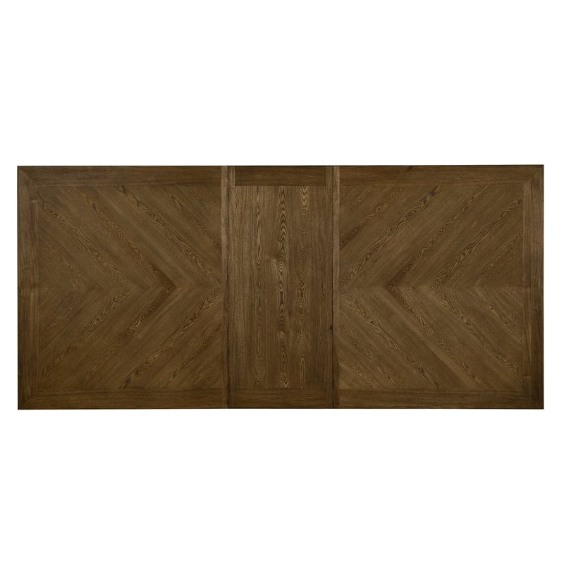 Furniture of America Kora Rustic Wood Extendable Dining Table in Rustic Brown