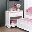Furniture of America Poppy Transitional Wood 1-Drawer Nightstand in White