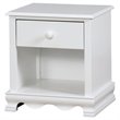 Furniture of America Poppy Transitional Wood 1-Drawer Nightstand in White