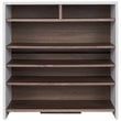 Furniture of America Soren Modern Wood 5-Tier Shoe Rack in White and Brown