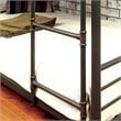 Furniture of America Bryon Metal Full Triple Bunk Bed in Antique Black