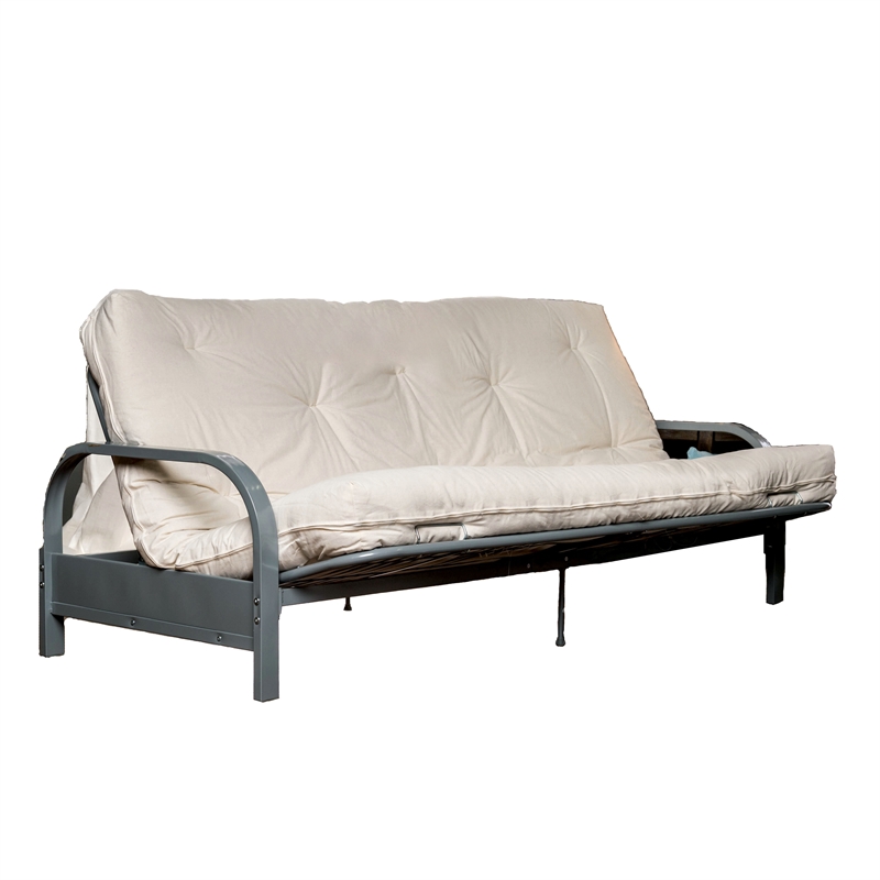 Furniture of America Brocko Contemporary Fabric 8-inch Futon Mattress in White
