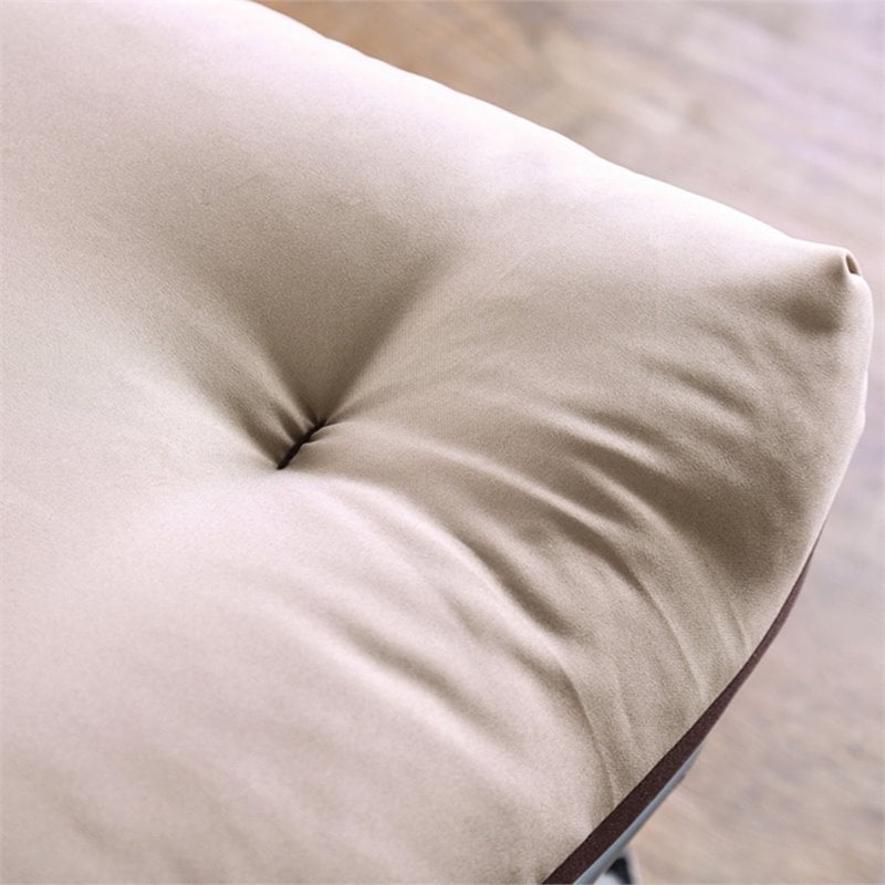 Furniture of America Vargas Fabric 6-inch Futon Mattress in Khaki and Brown