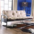Furniture of America Vargas Fabric 6-inch Futon Mattress in Khaki and Brown