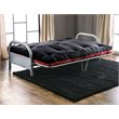 Furniture of America Vargas Fabric Cotton 6-inch Futon Mattress in Black and Red