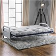 Furniture of America Vargas Fabric 6-inch Futon Mattress in Navy and Gray