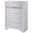 Furniture of America Laren Contemporary Solid Wood 5-Drawer Chest in White