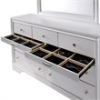 Furniture of America Laren Contemporary 2-Piece Wood Dresser and Mirror in White
