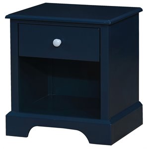 Furniture of America Belantra Solid Wood 1-Drawer Kids Nightstand in Blue