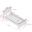 Furniture of America Belantra Solid Wood Twin Panel Kids Bed in Gray