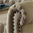 Furniture of America Acnitum Fabric Tufted Queen Daybed with Trundle in Beige