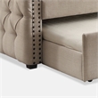 Furniture of America Levina Contemporary Fabric Twin Trundle in Ivory