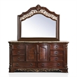 Furniture of America Jordan Wood 8-Drawer Dresser and Mirror in Brown Cherry