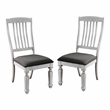 Furniture of America Cassie Wood Padded Dining Chair in Antique White (Set of 2)