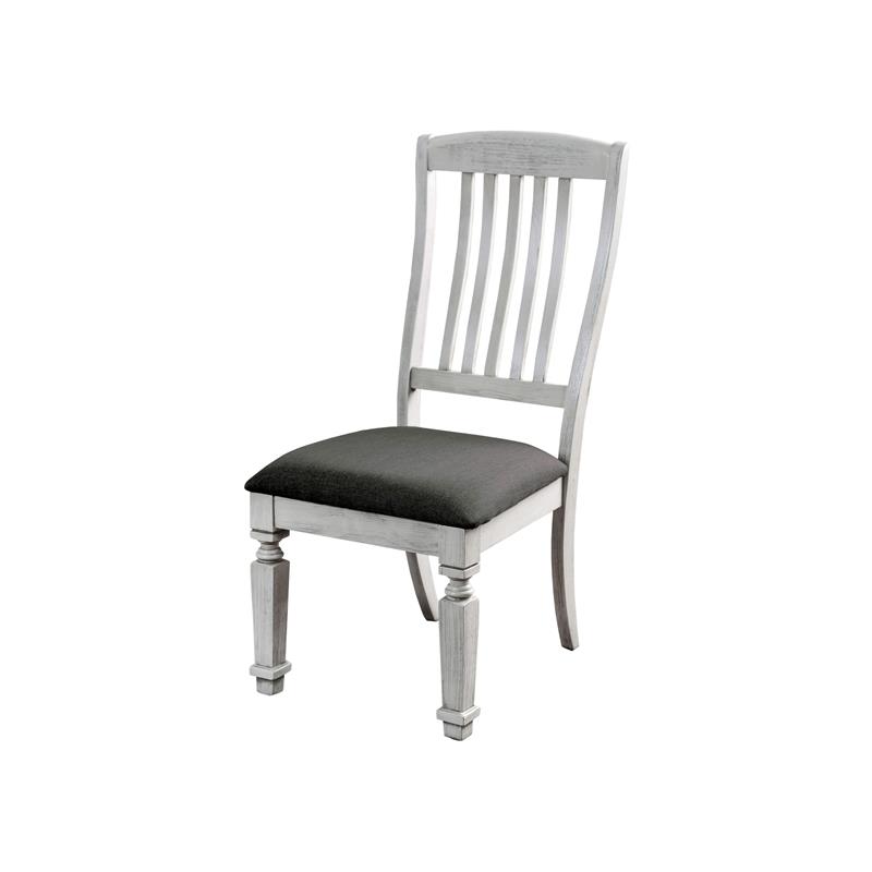 Furniture of America Cassie 6-Piece Wood Dining Set in Antique White