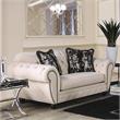 Furniture of America Isabella Transitional Fabric 2-Piece Sofa Set in Beige