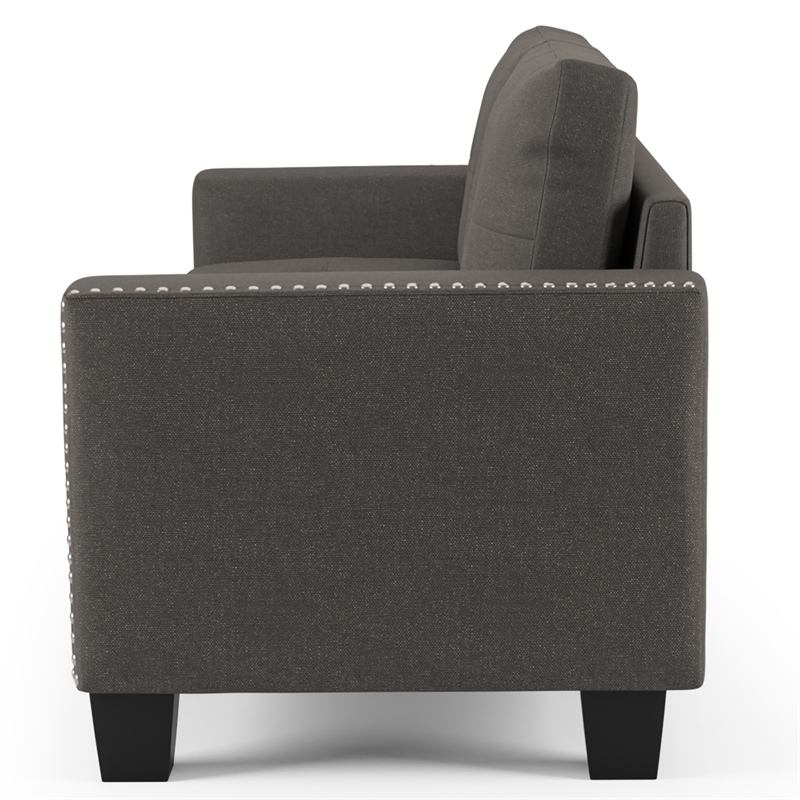 Furniture of America Zilly Modern Victorian Fabric Tufted Sofa in Gray