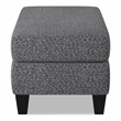 Furniture of America Burcham Transitional Chenille Upholstered Ottoman in Gray