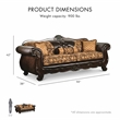 Furniture of America Eli Faux Leather Tufted Sofa in Tan Brown