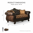 Furniture of America Eli Faux Leather 2-Piece Sofa Set in Tan Brown