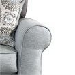 Furniture of America Joyce Transitional Fabric Upholstered Loveseat in Blue Gray