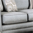 Furniture of America Joyce Transitional Fabric Upholstered Loveseat in Blue Gray