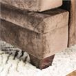 Furniture of America Sheryl Transitional Microfiber Loveseat in Brown