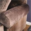 Furniture of America Sheryl Transitional Microfiber Loveseat in Brown