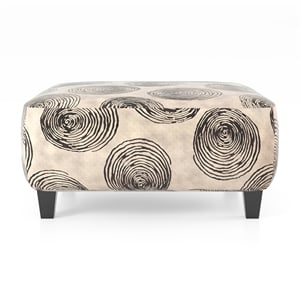 Furniture of America Sheryl Microfiber Upholstered Ottoman in Brown