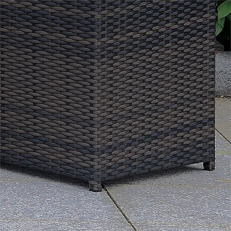 Furniture of America Daley Contemporary Brown Rattan Patio Sectional Set