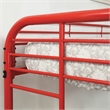 Furniture of America Sulie Transitional Metal Twin over Full Bunk Bed in Red