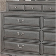 Furniture of America Bradford Solid Wood 10-Drawer Dresser and Mirror in Gray