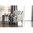 Furniture of America Shila Contemporary Fabric Accent Chair in Floral Beige