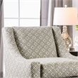 Furniture of America Shila Contemporary Fabric Accent Chair in Gray Geometric