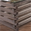 Furniture of America Merridin Transitional Solid Wood Coffee Table in Gray