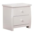 Furniture of America Devon Transitional Solid Wood 2-Drawer Nightstand in White