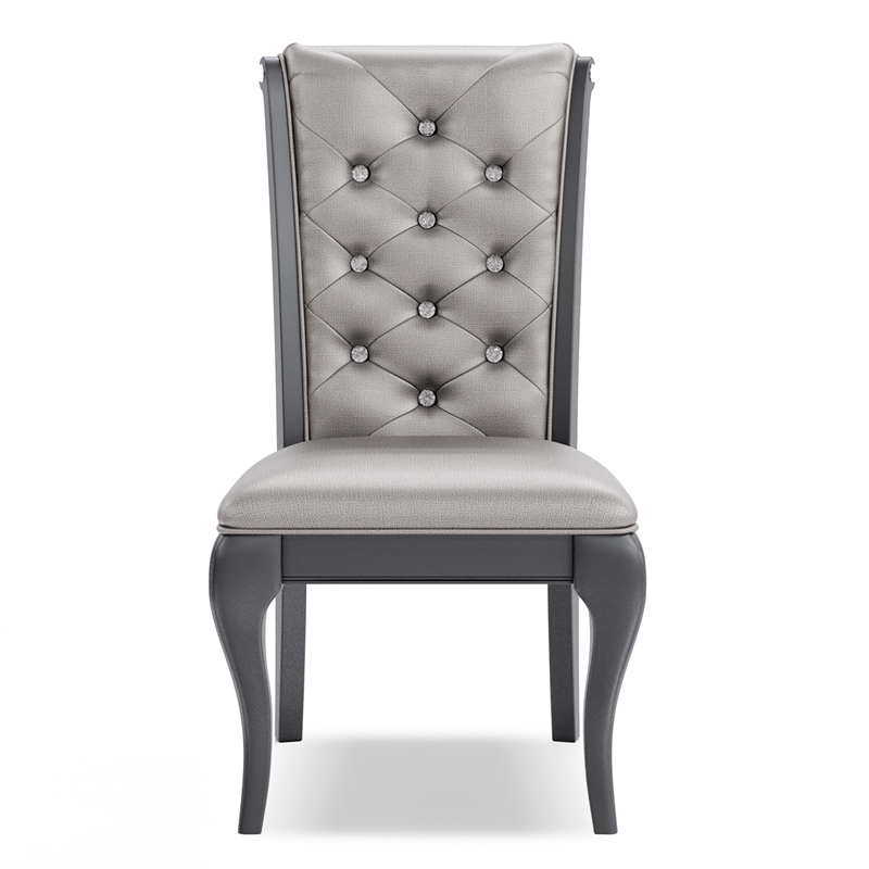 Furniture of America Bethlehem Wood 7-Piece Dining Table Set in Gray