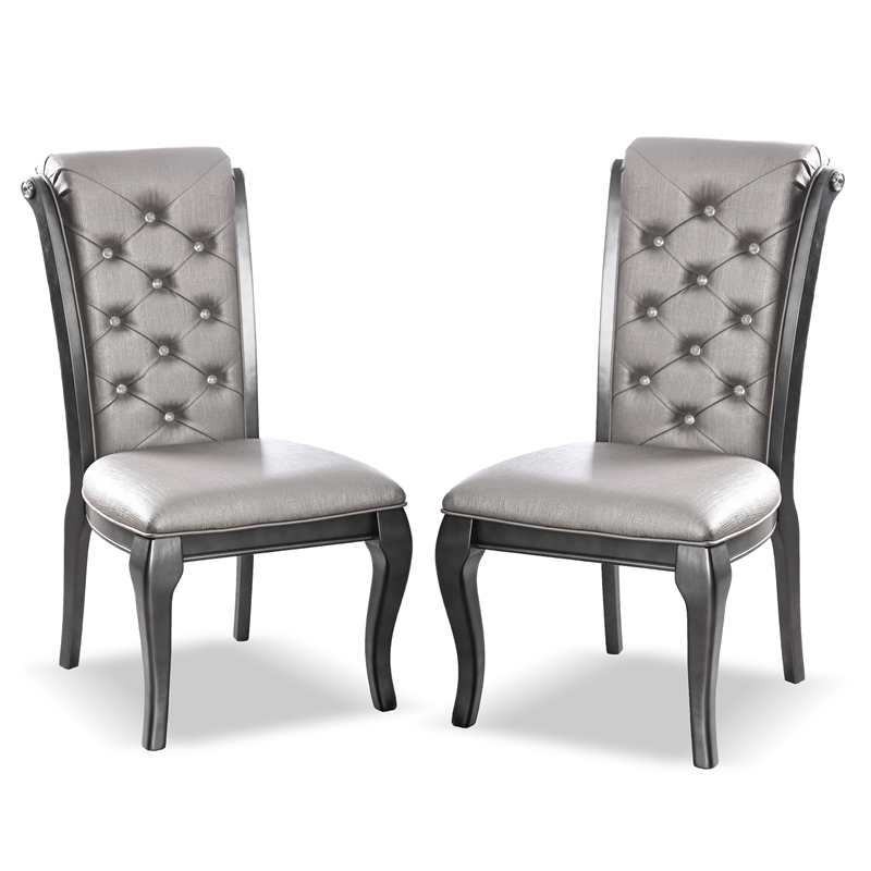 Furniture of America Bethlehem Wood 9-Piece Dining Set in Gray