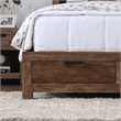 Furniture of America Russ Rustic Wood Queen Panel Bed in Light Oak