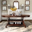 Furniture of America Lenon Wood Extendable Dining Table in Brown Cherry