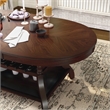 Furniture of America Lenon Wood Extendable Dining Table in Brown Cherry