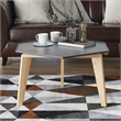 Furniture of America Bok Modern Chic Metal Tray-Top Coffee Table in Gray